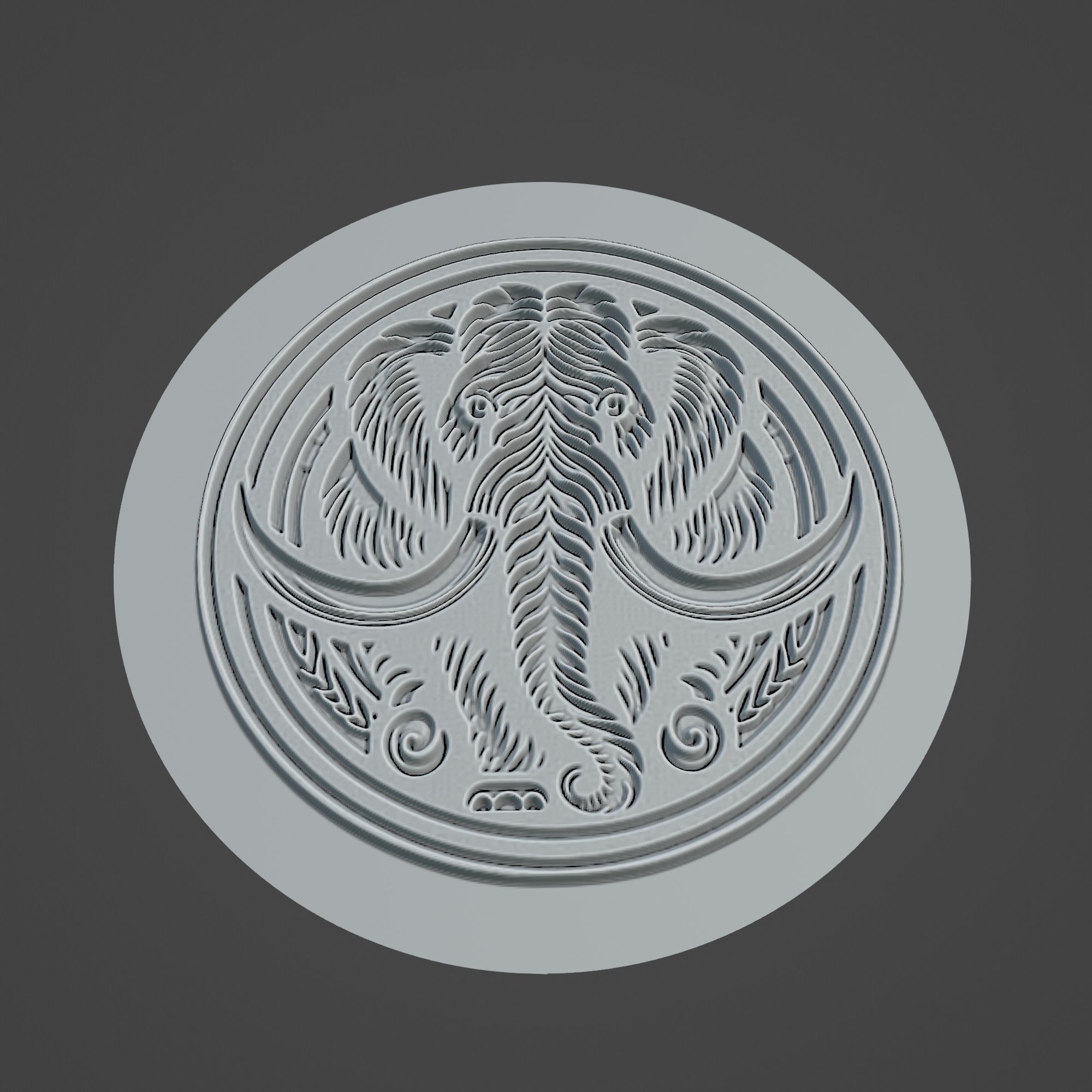 Mammoth Animal 3D print model_3