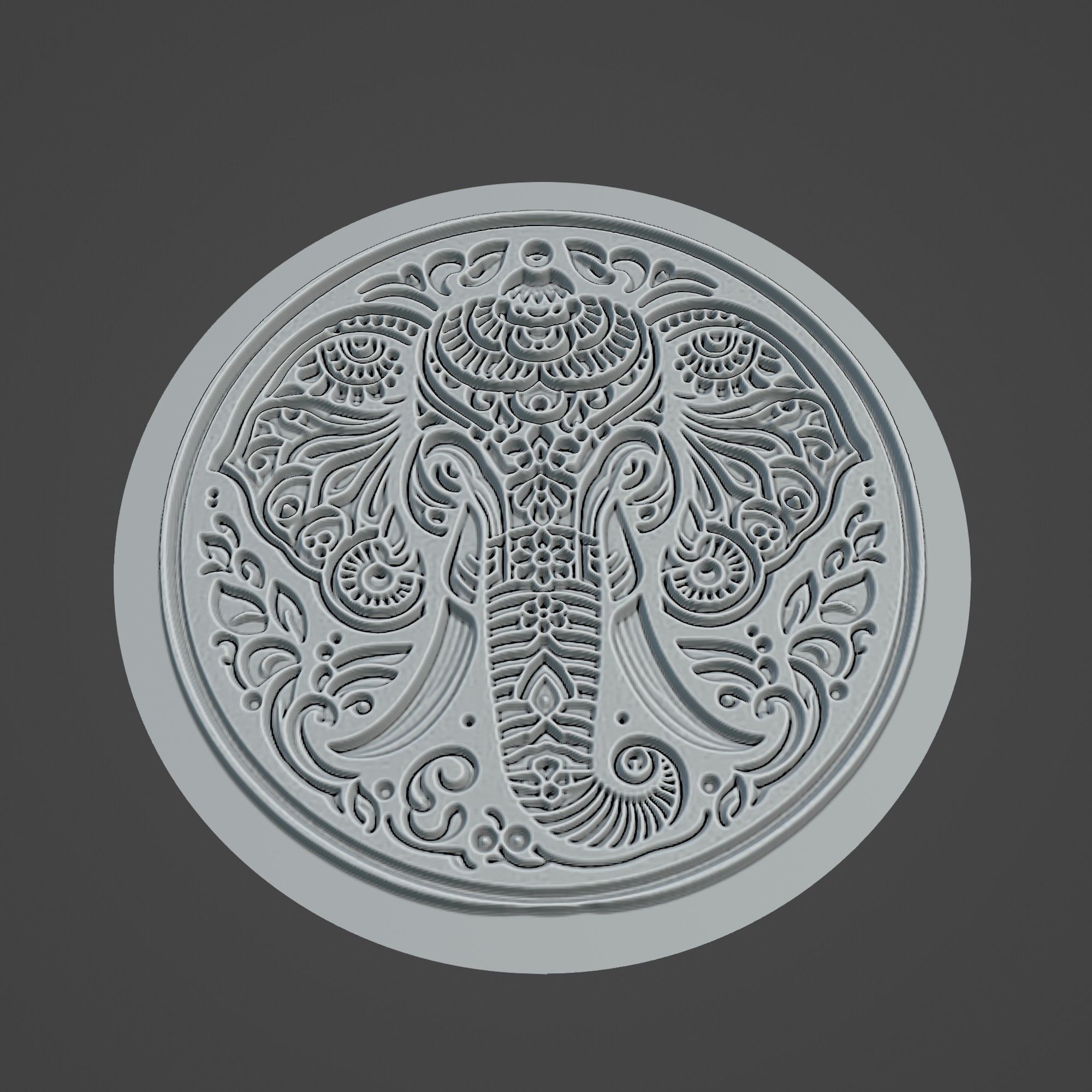 Asian Elephant Animal 3D print model_3