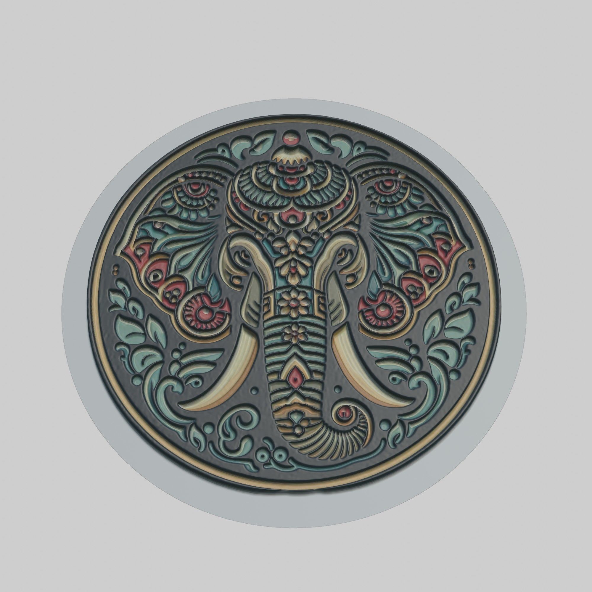 Asian Elephant Animal 3D print model_1