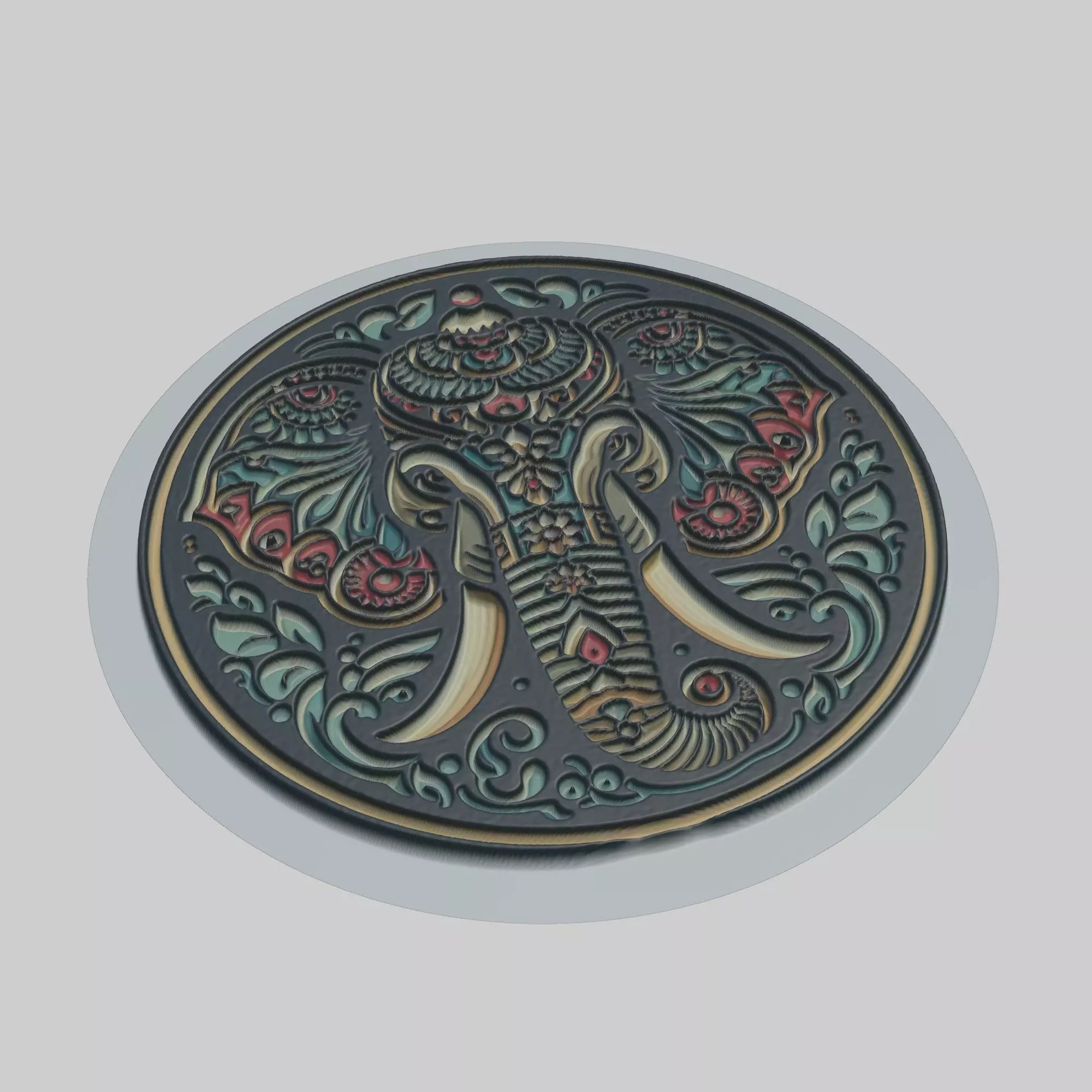 Asian Elephant Animal 3D print model_0