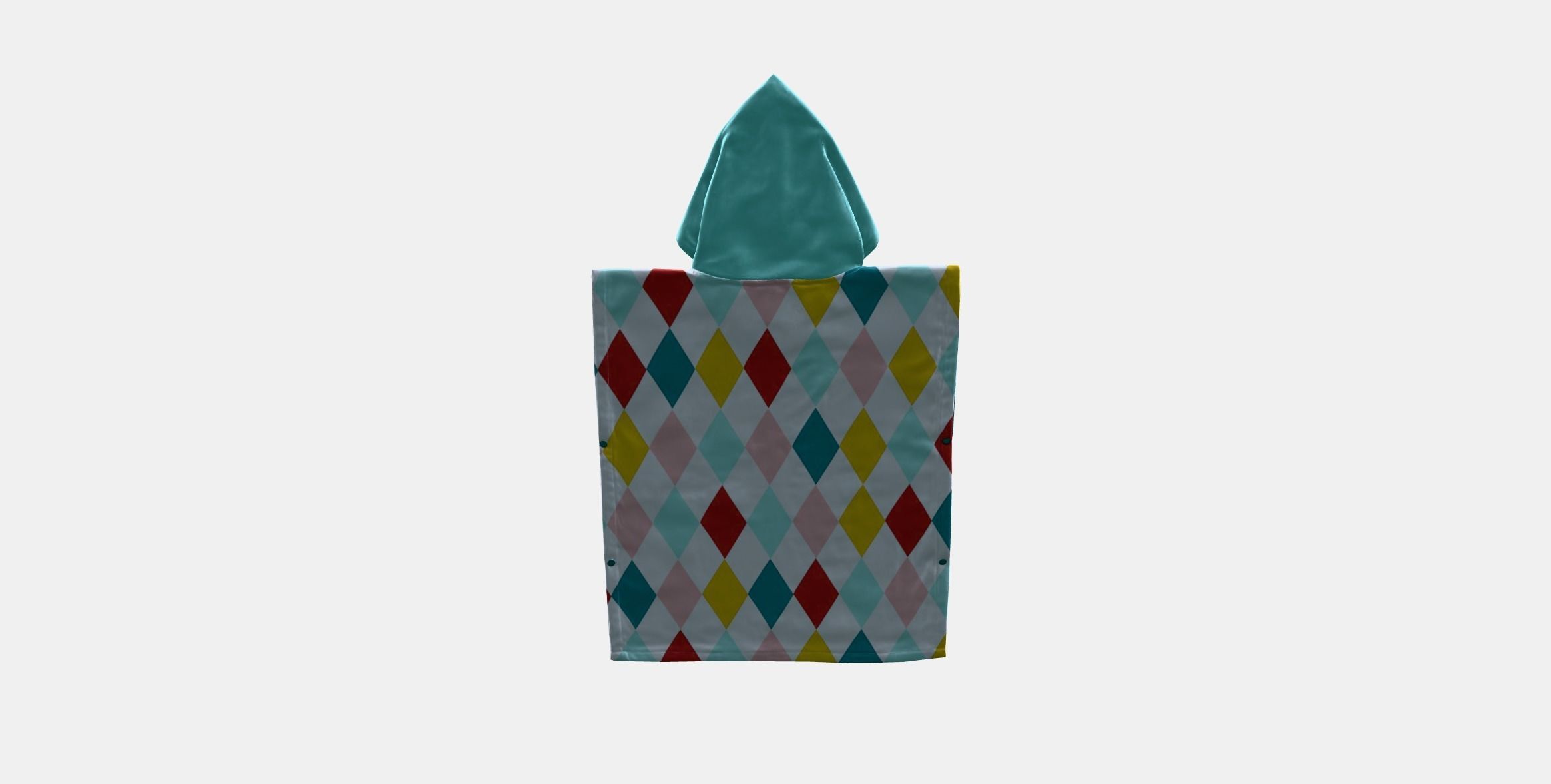 BUSENKEL Bath poncho with hood Low-poly 3D model_7
