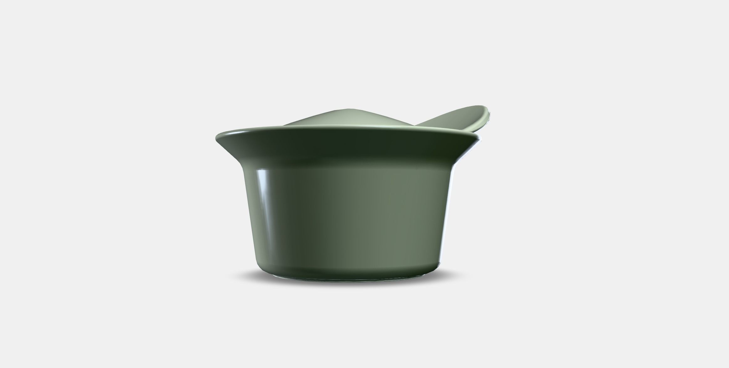FARGKLAR Oven-serving dish with lid 1 Low-poly 3D model_3