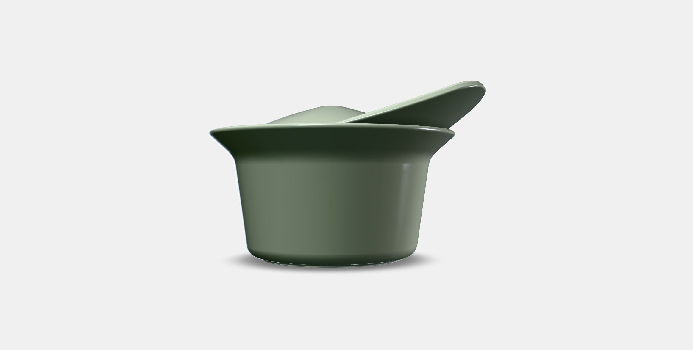 FARGKLAR Oven-serving dish with lid 1 Low-poly 3D model_12