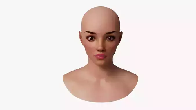 Female Head Mesh Metahuman Unreal Topology Woman Head Mesh v1 3D model