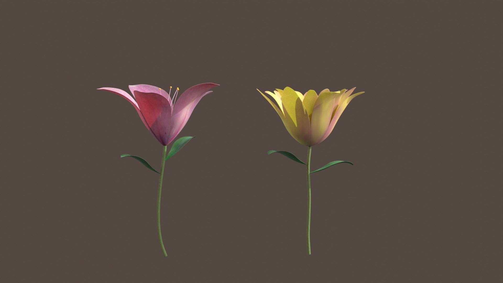 Flowers 3D model_6