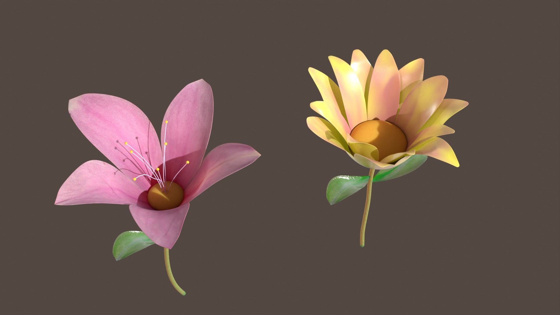 Flowers 3D model_5