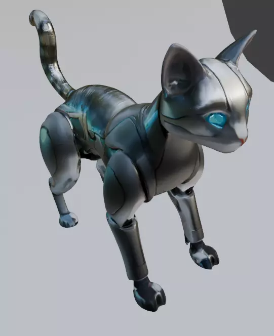 robotic cat  3D model_0