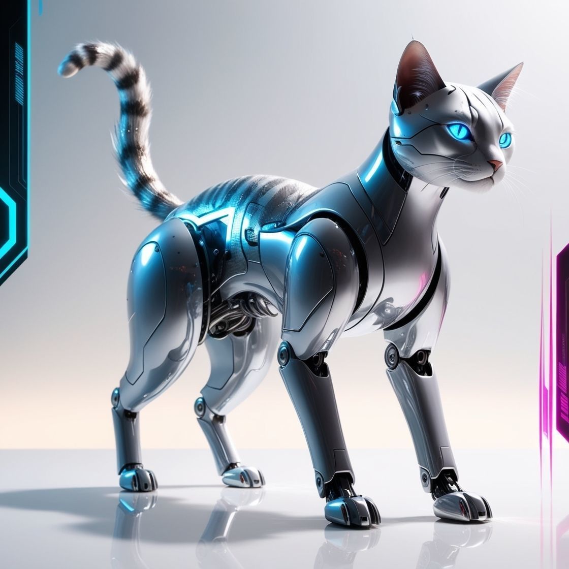 robotic cat  3D model_4