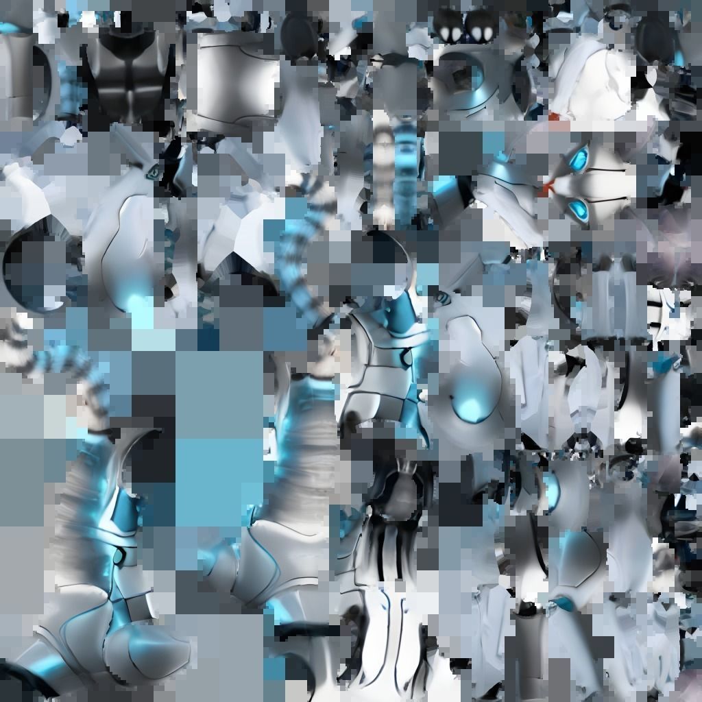 robotic cat  3D model_5