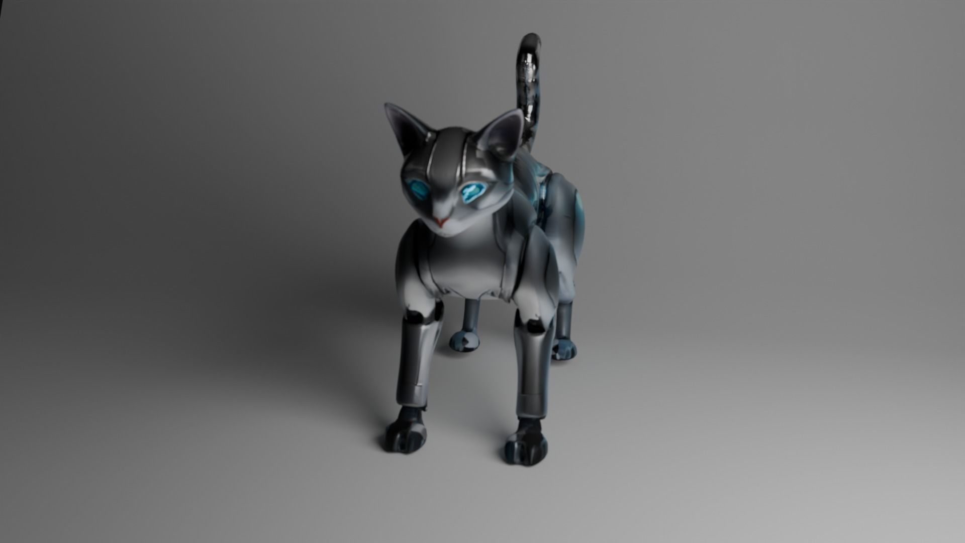 robotic cat  3D model_3