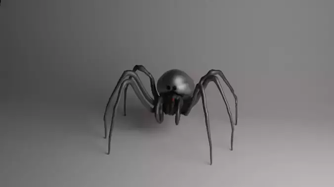low poly spider
