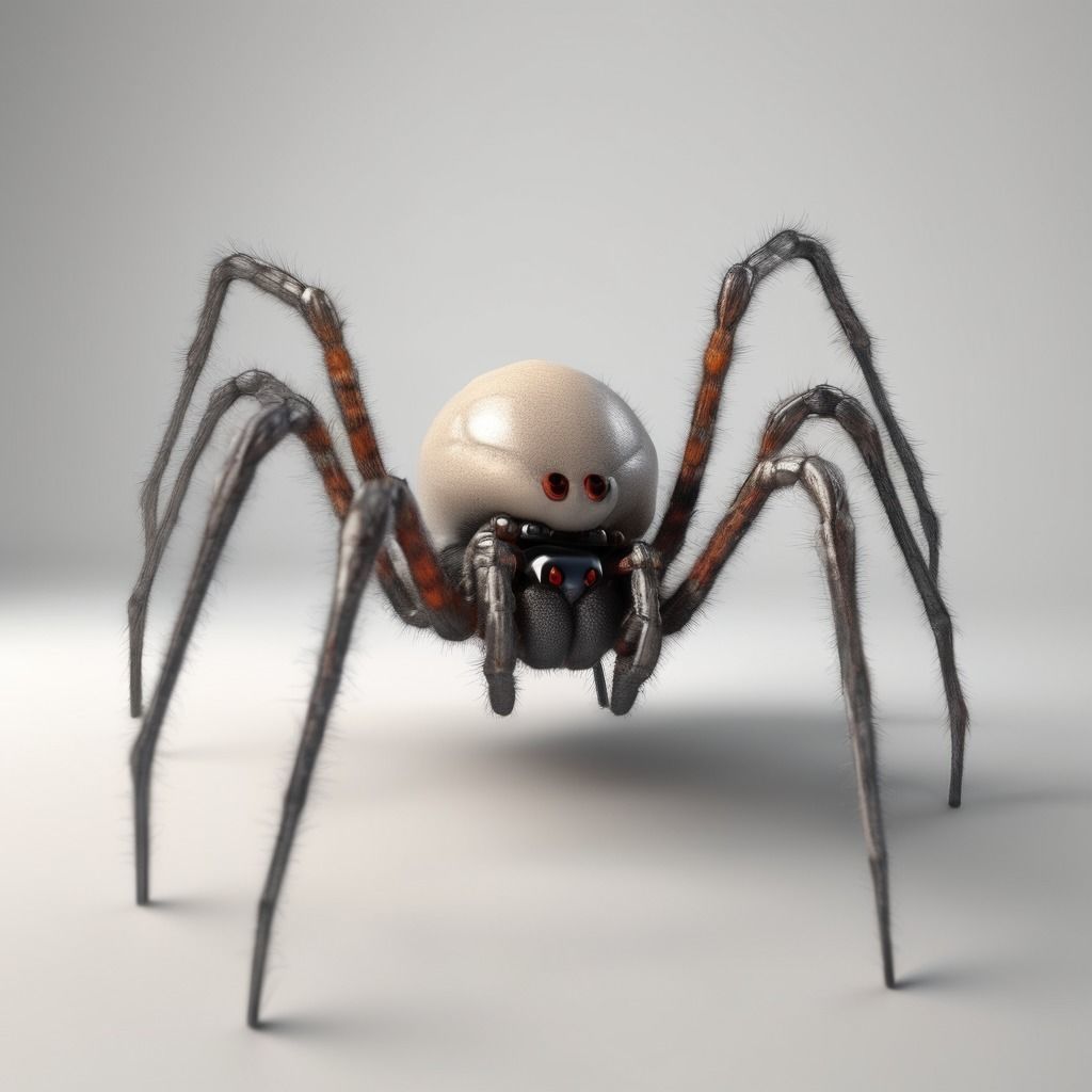 low poly spider Low-poly 3D model_4