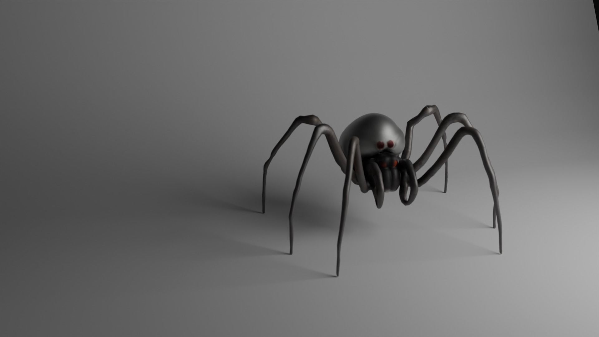 low poly spider Low-poly 3D model_1