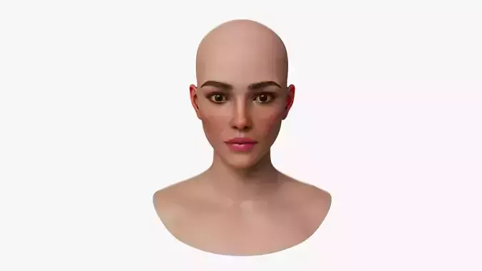 Female Head Mesh Metahuman Unreal Topology Woman Head Mesh v2 3D model
