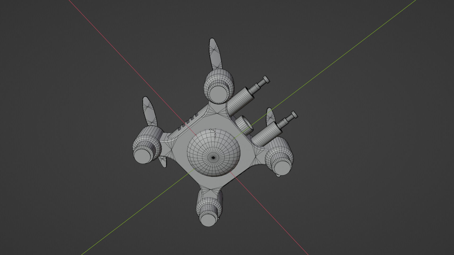 Mini Quadcopter rigged 3d model Low-poly 3D model_29