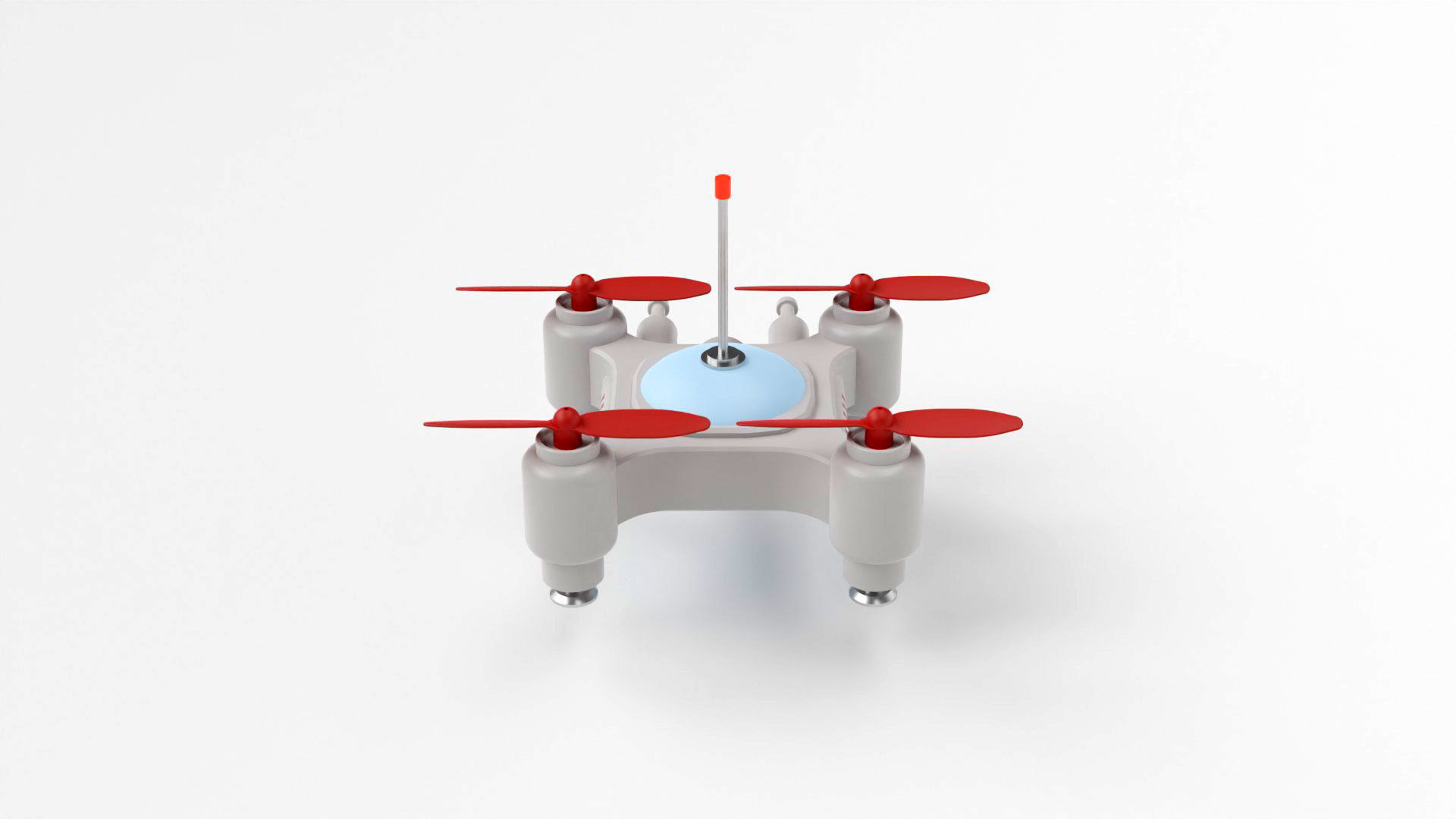 Mini Quadcopter rigged 3d model Low-poly 3D model_21