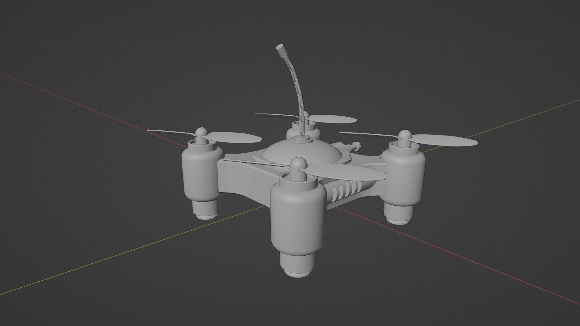 Mini Quadcopter rigged 3d model Low-poly 3D model_11