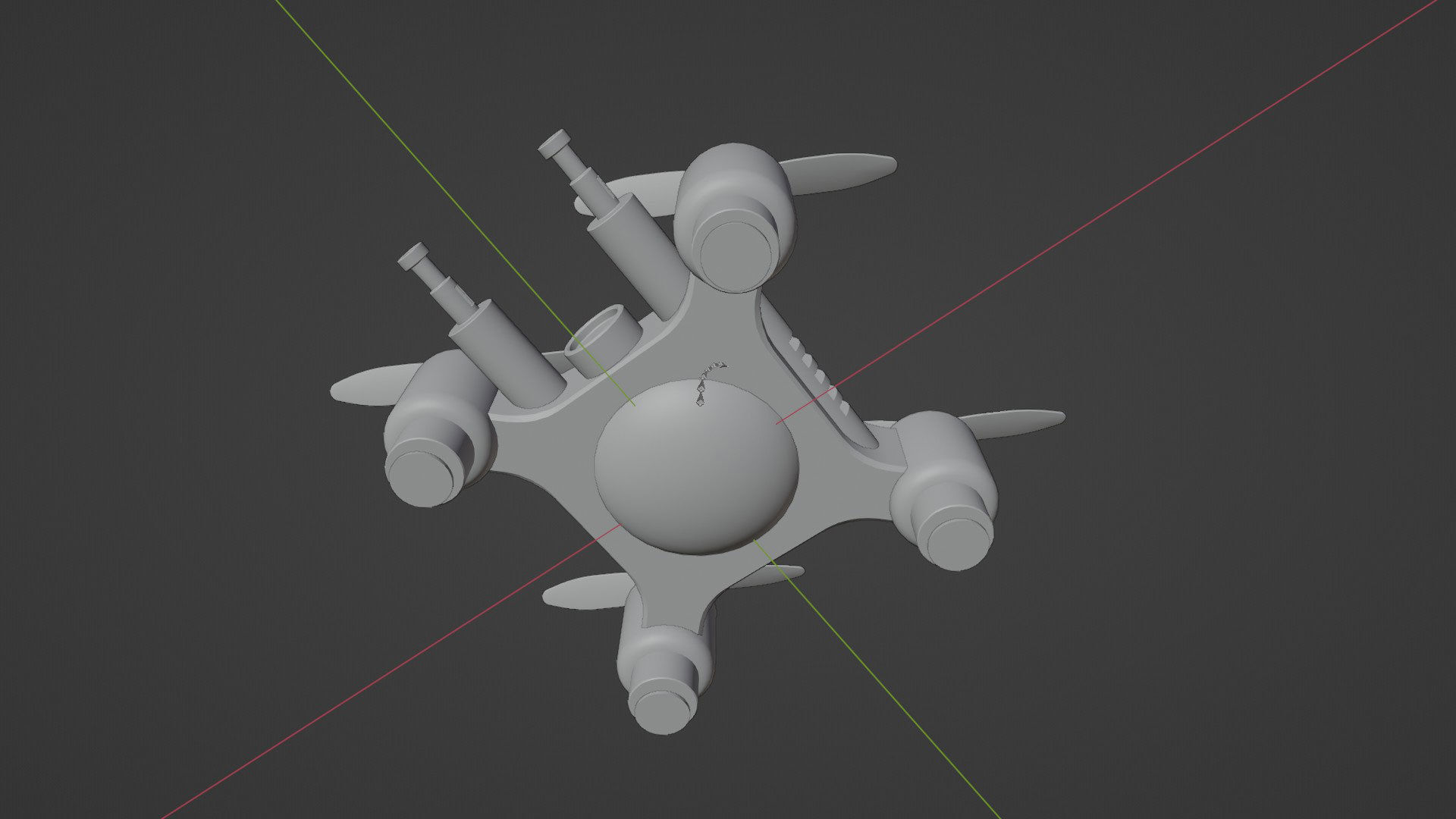 Mini Quadcopter rigged 3d model Low-poly 3D model_24