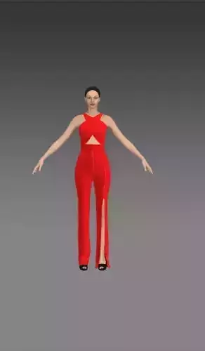 jumpsuit color red 