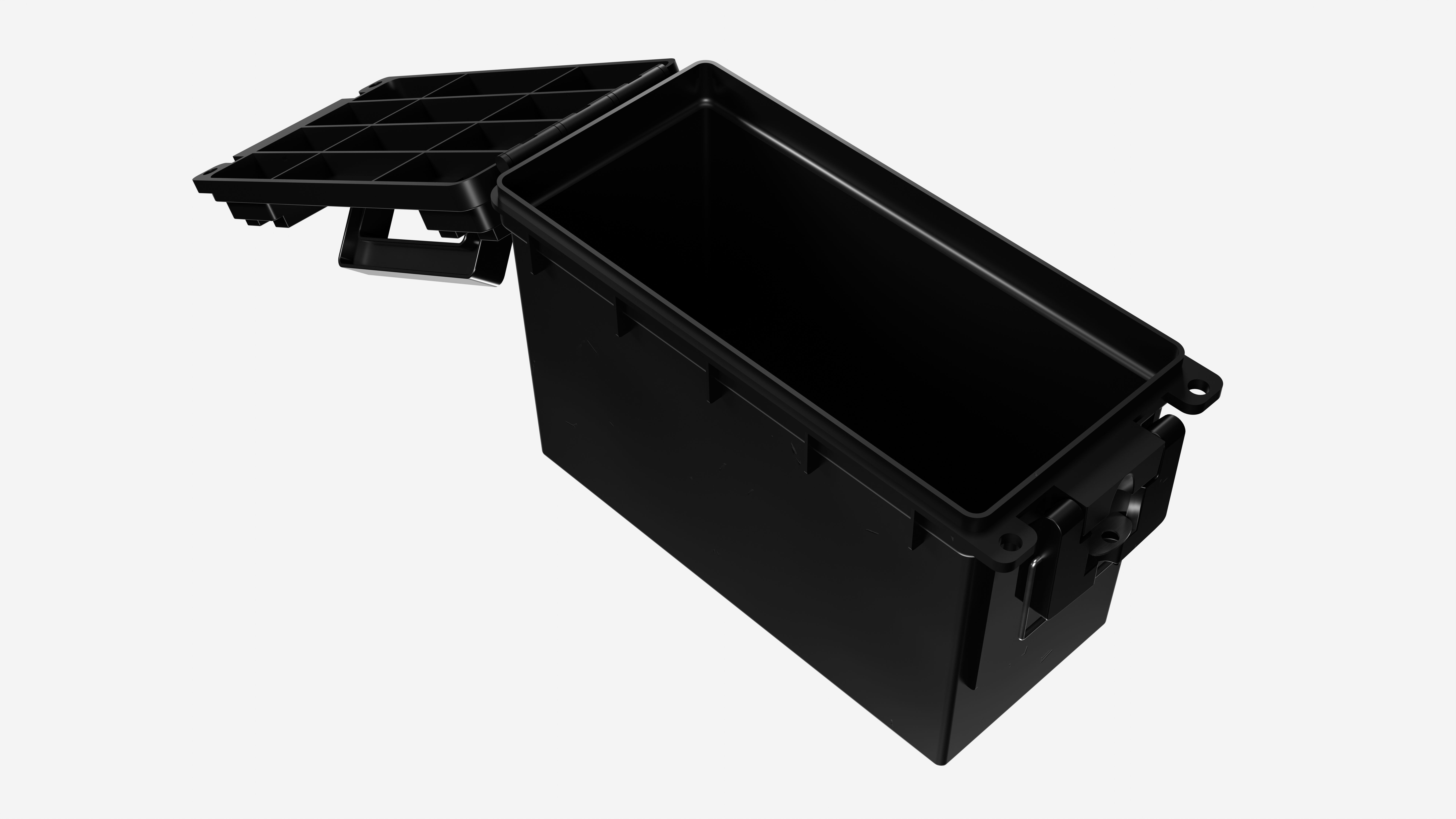 Plastic Ammo Box 3D model_3