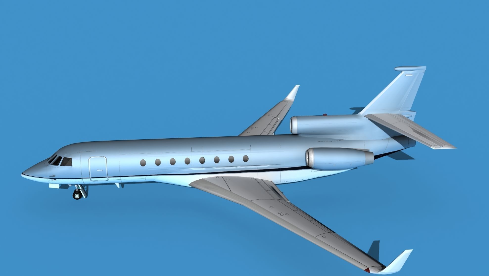 Dassault Falcon 50 V08 3D model_9