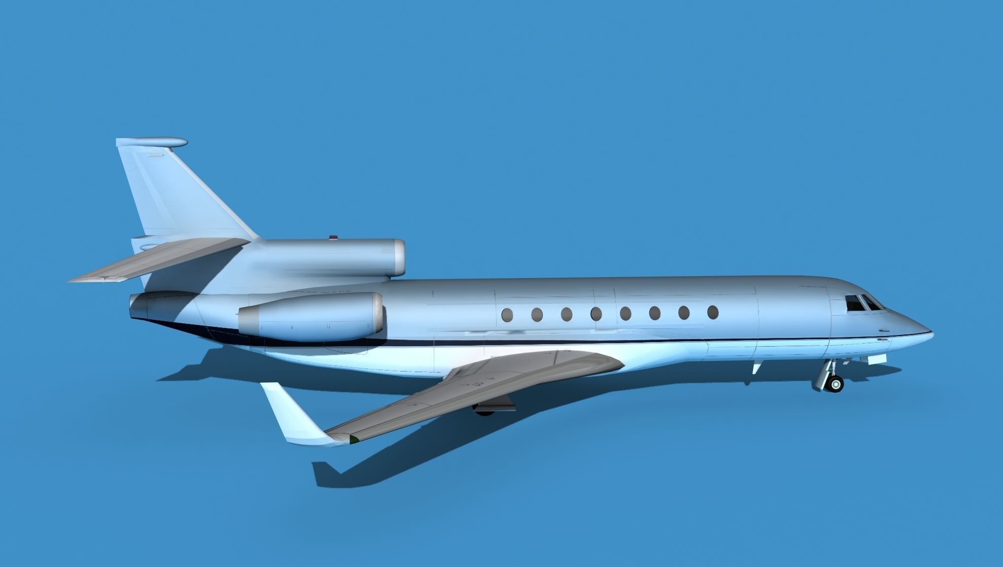 Dassault Falcon 50 V08 3D model_4