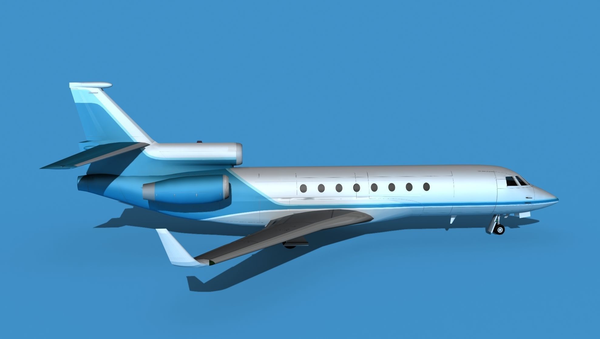 Dassault Falcon 50 V11 3D model_4