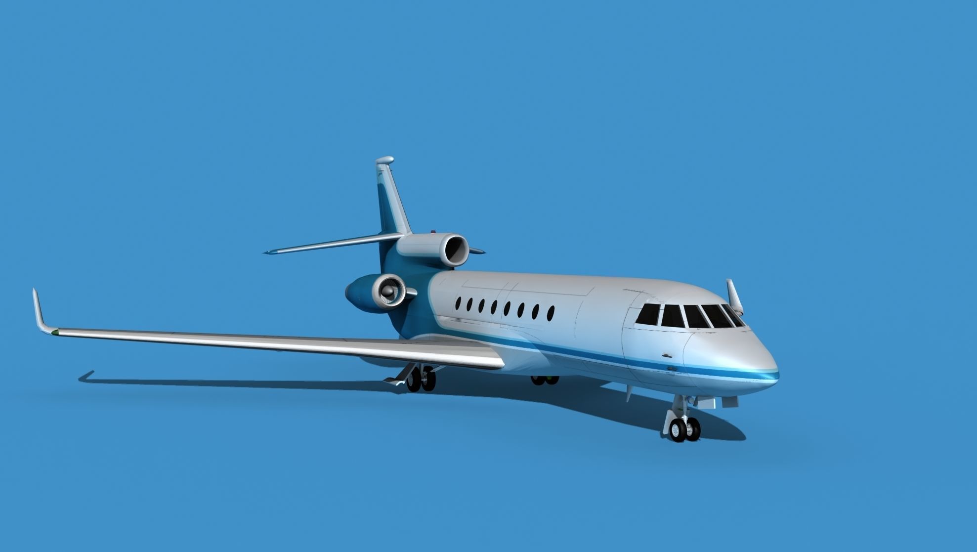 Dassault Falcon 50 V11 3D model_2
