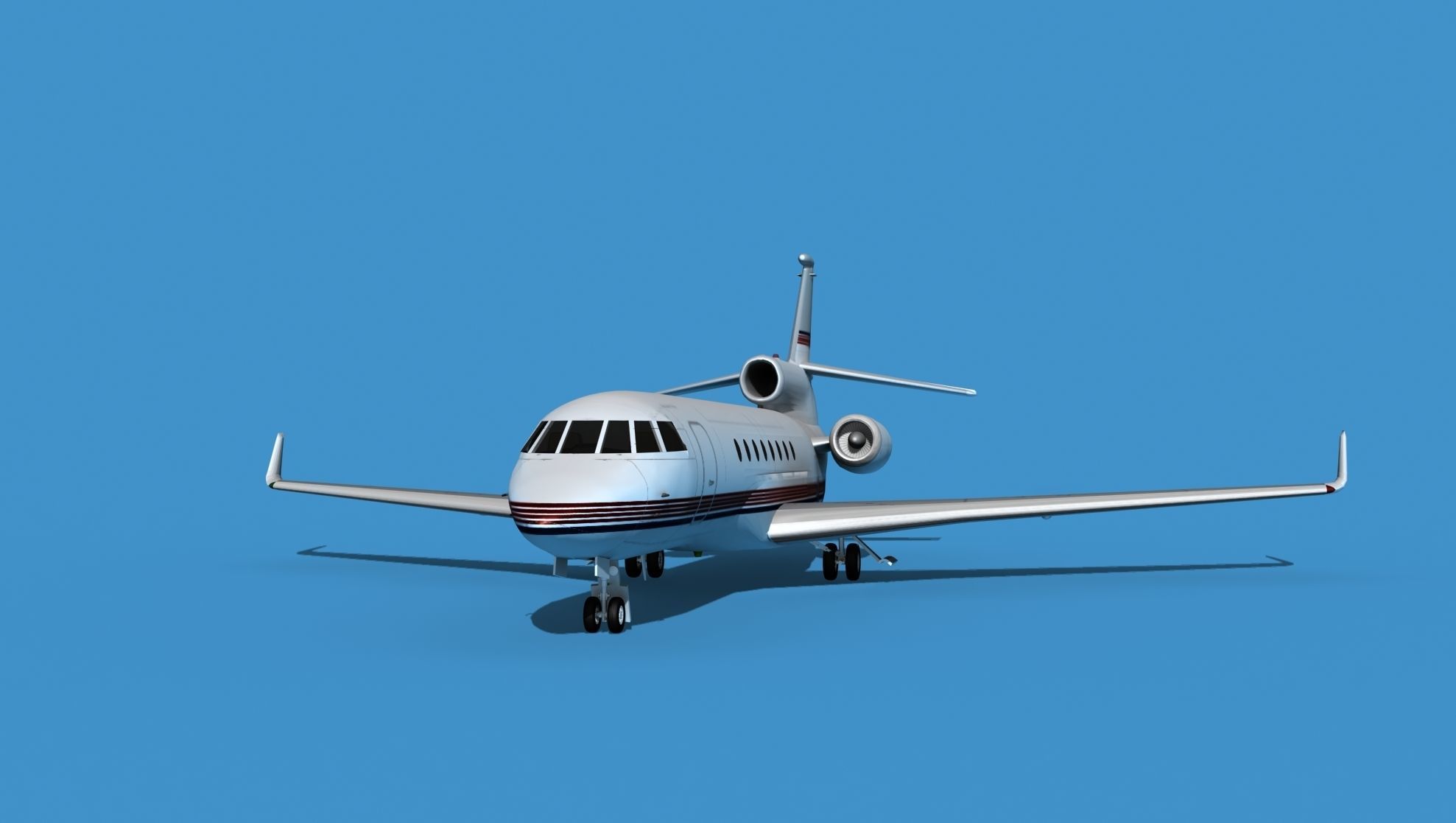 Dassault Falcon 50 V12 3D model_1