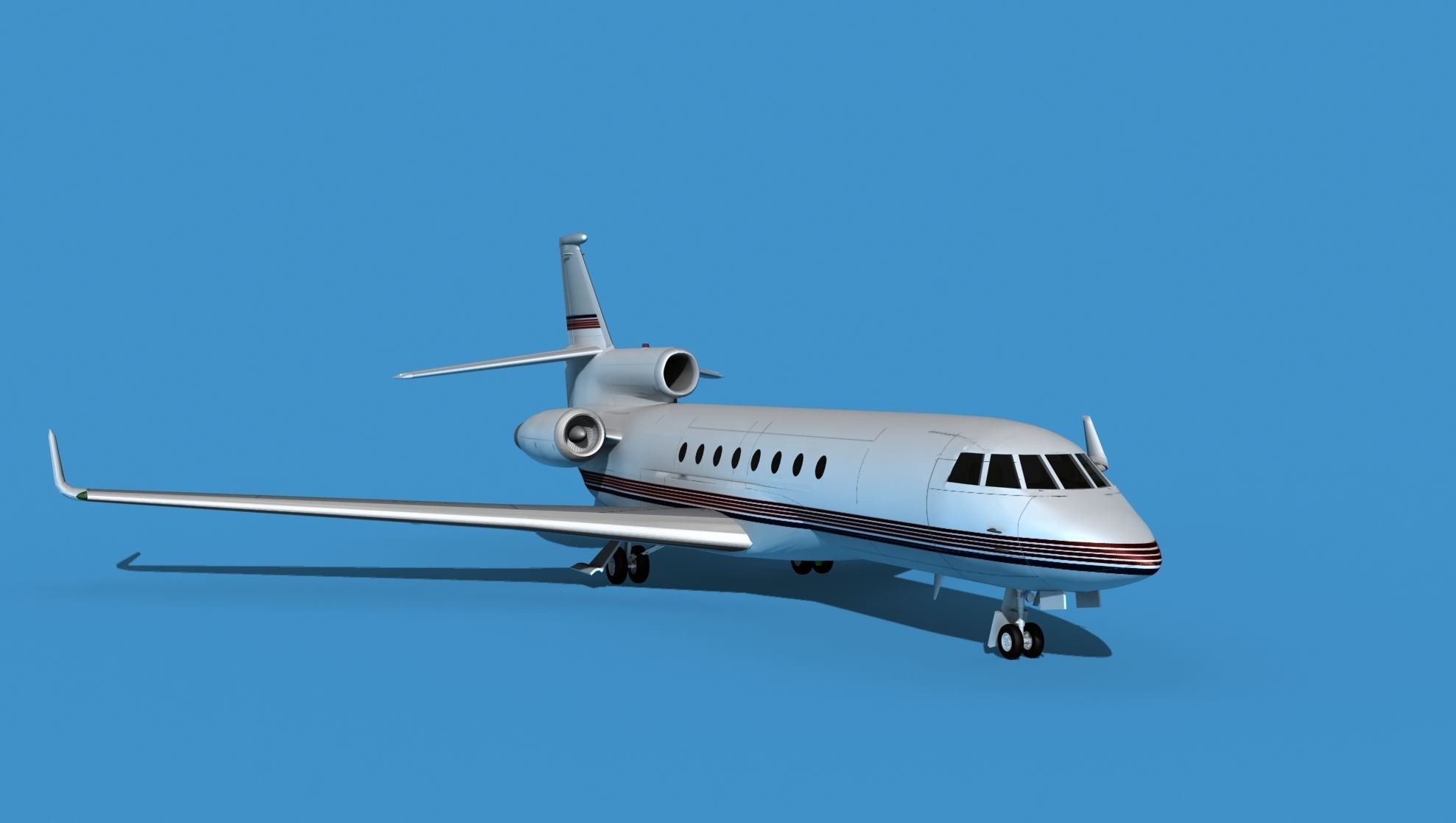 Dassault Falcon 50 V12 3D model_2