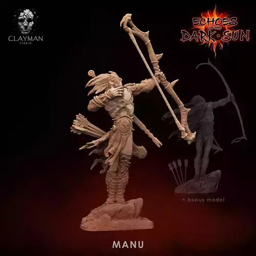 Manu - 32mm - 75mm - 348mm 3D print model