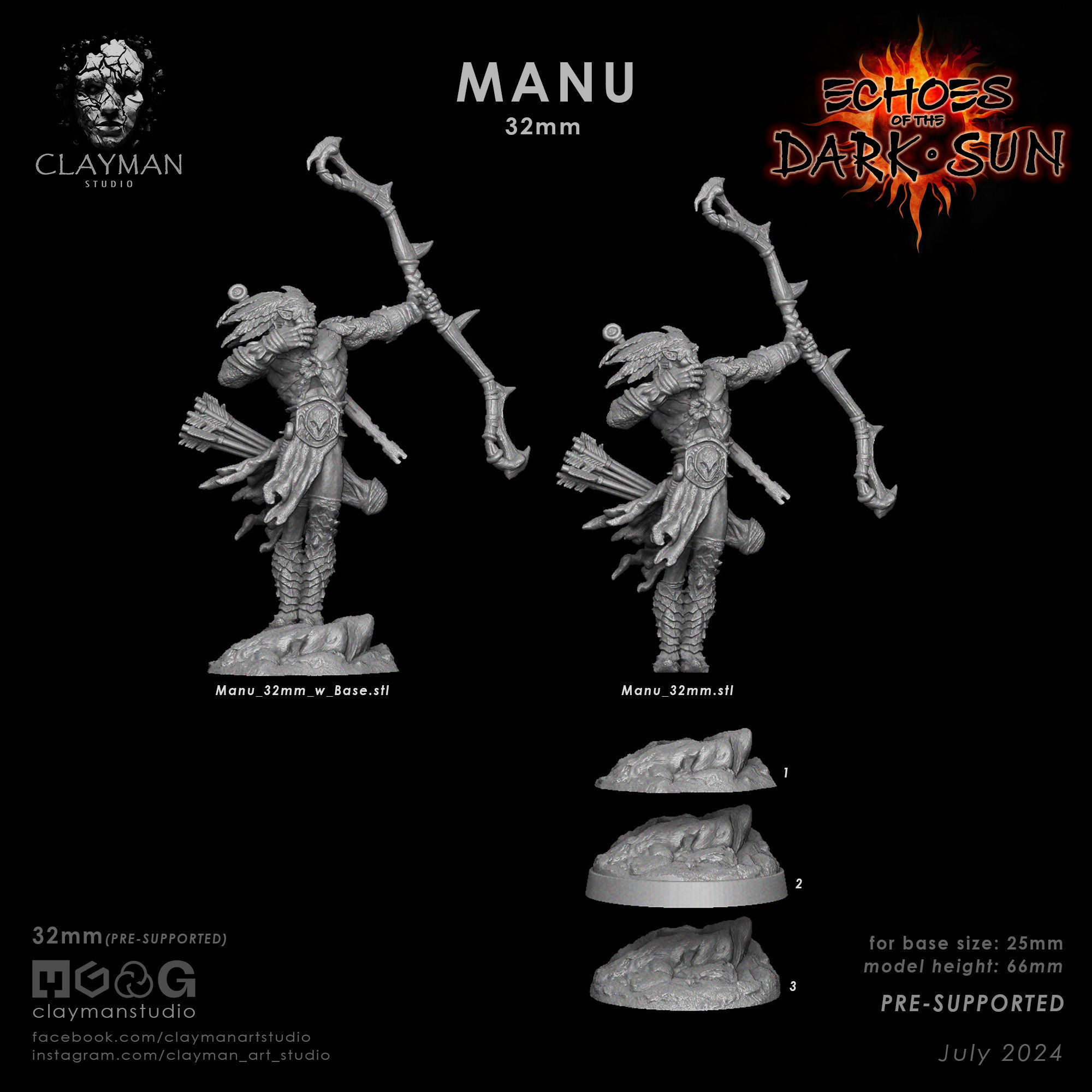 Manu - 32mm - 75mm - 348mm 3D print model_6
