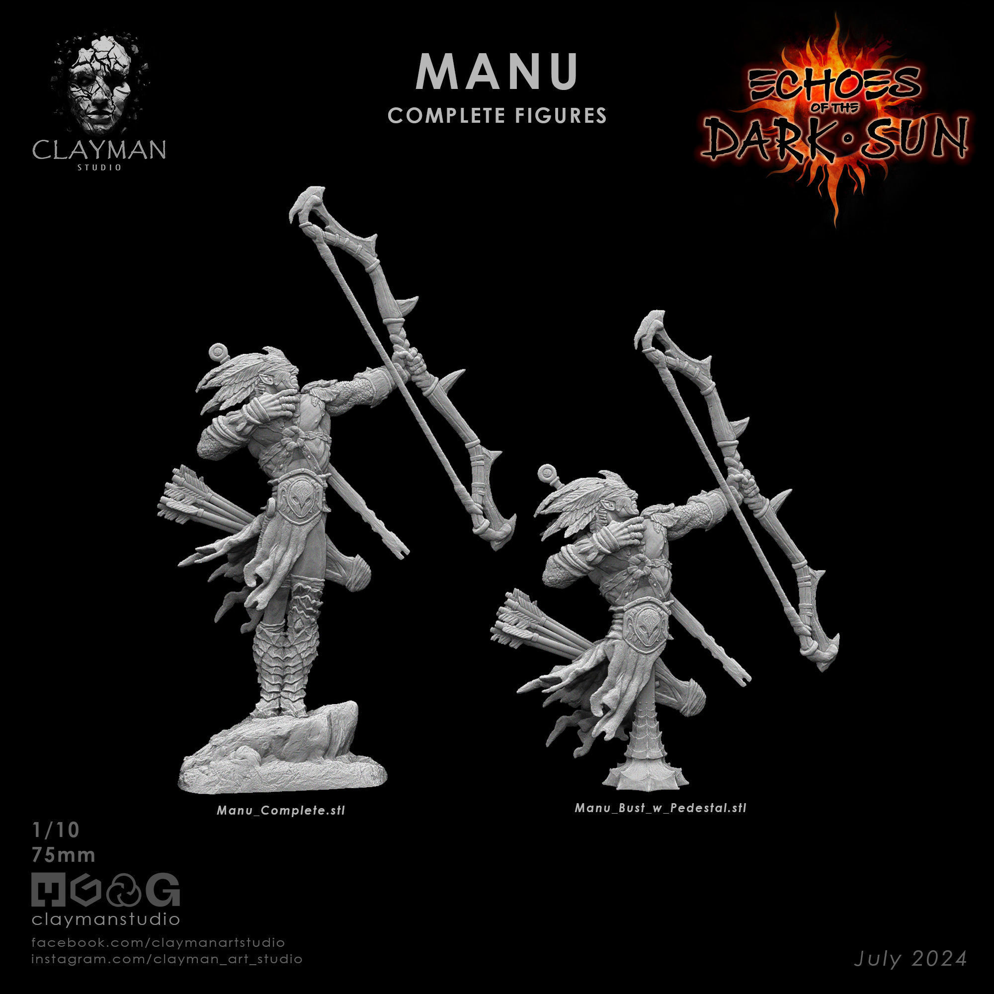 Manu - 32mm - 75mm - 348mm 3D print model_4