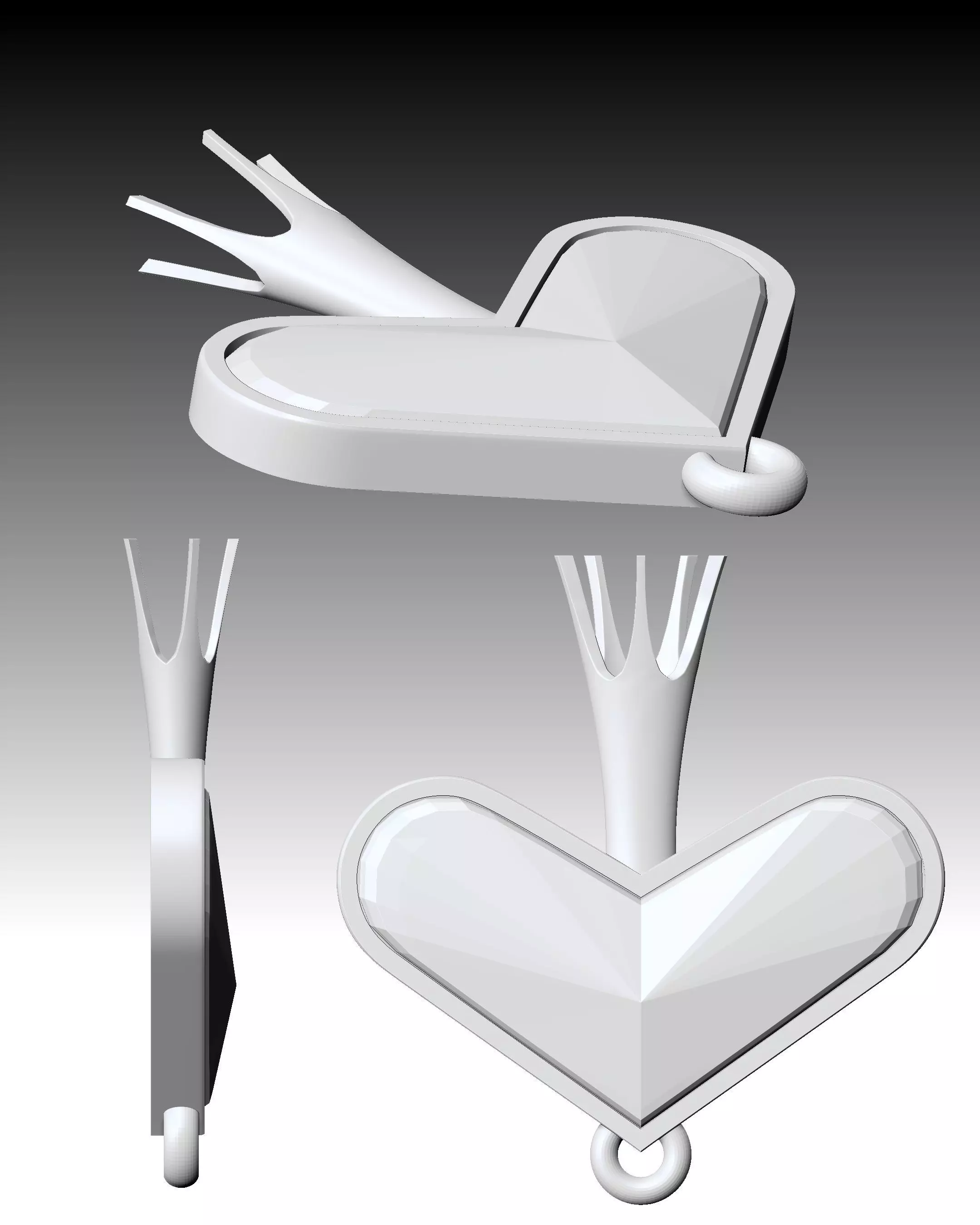 WHITE LOVER EDMOND JEWELRY 3D print model