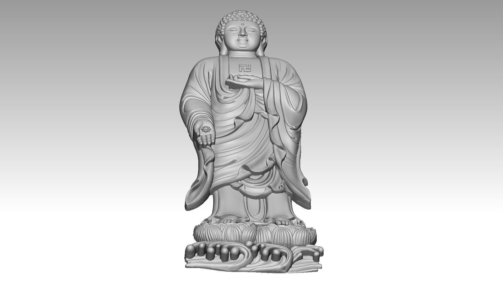 Buddha reliefs 3D print model_9