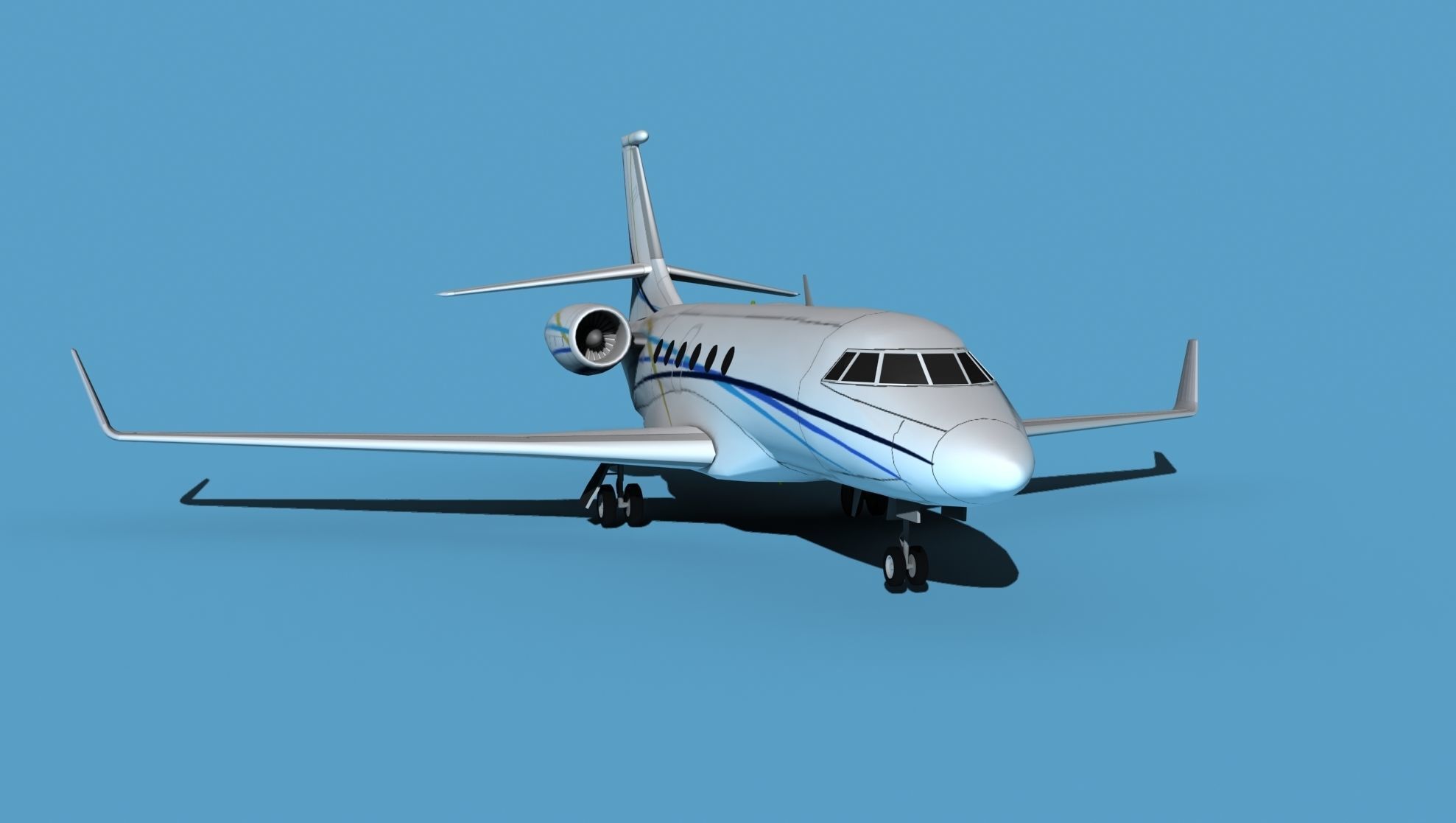 Dassault Falcon 2000 V07 3D model_2