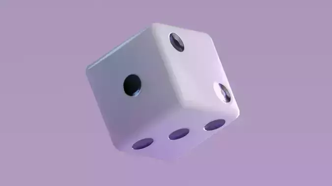 Low poly - Stylized Game Items - Dice Low-poly 3D model