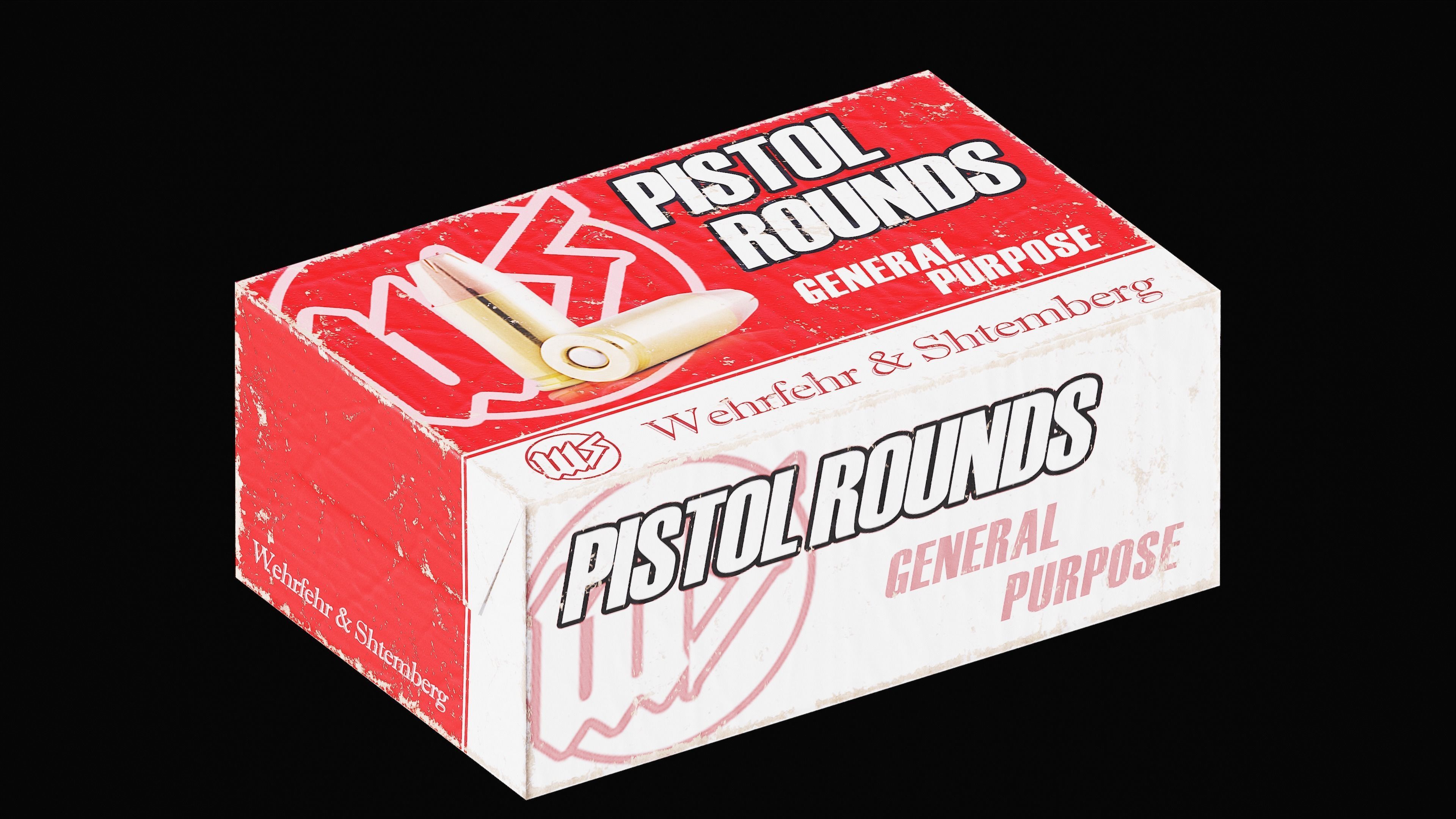 Game Ready Ammo Box - 4 Pack  Low-poly 3D model_3