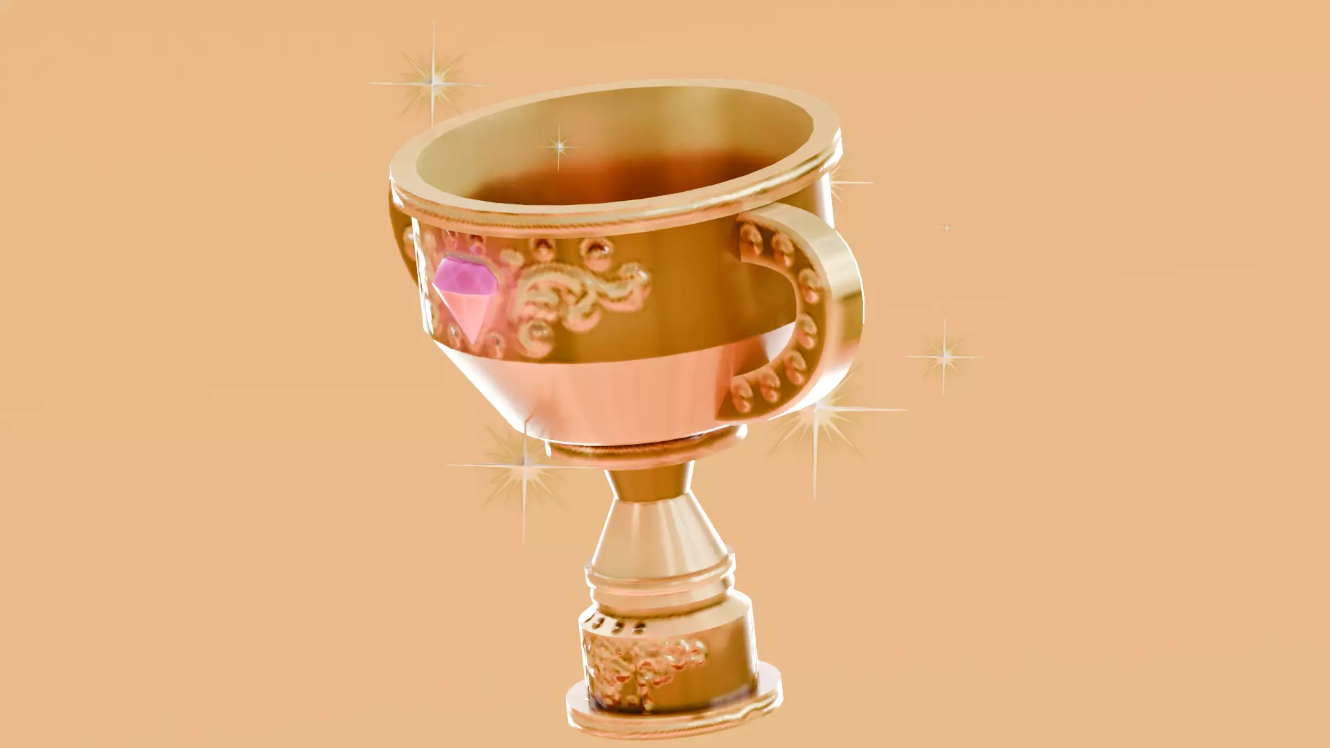 Low poly - Stylized Game Items - Trophy Low-poly 3D model