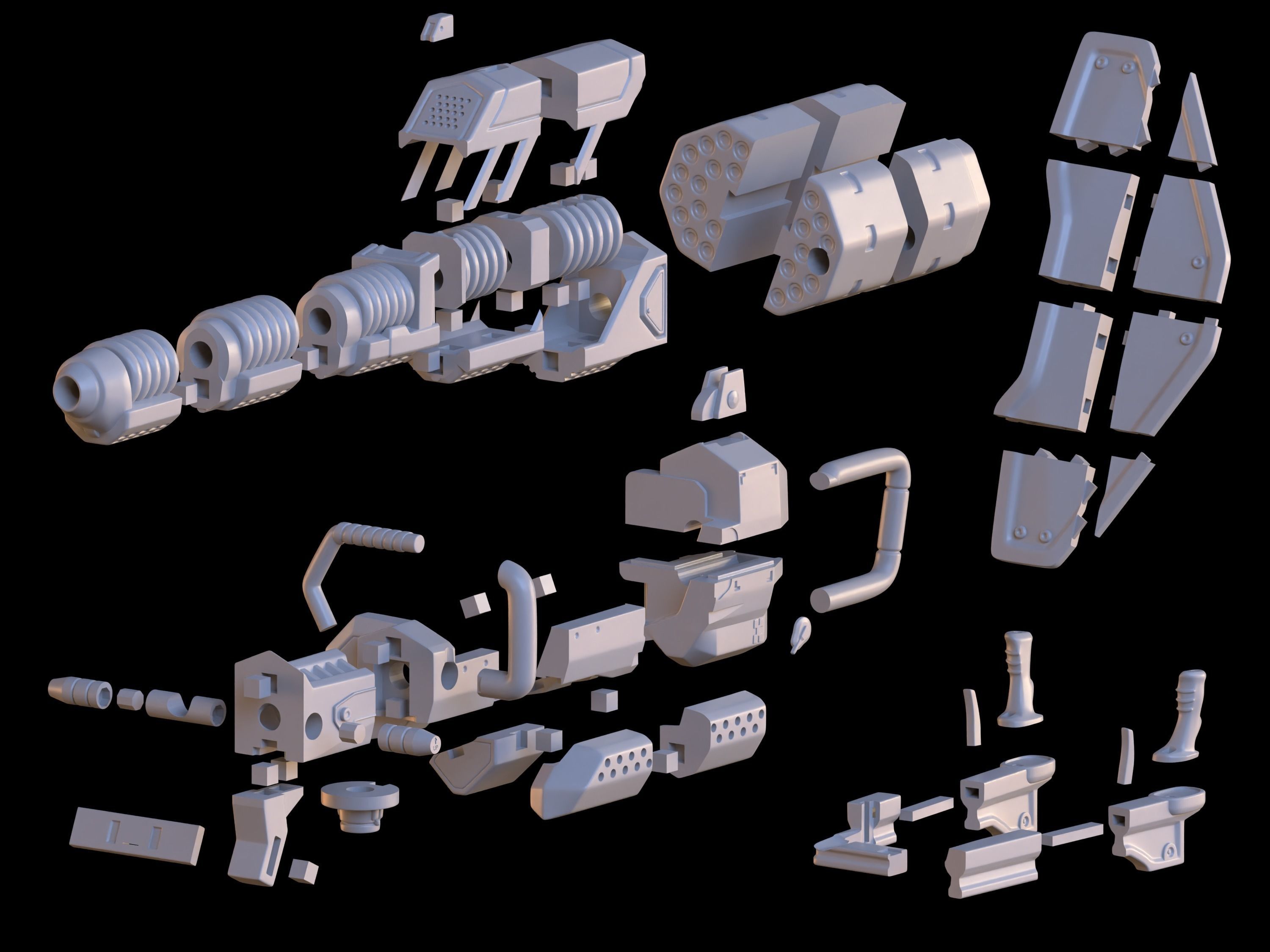 Gauss Cannon 3d print file 3D print model_4