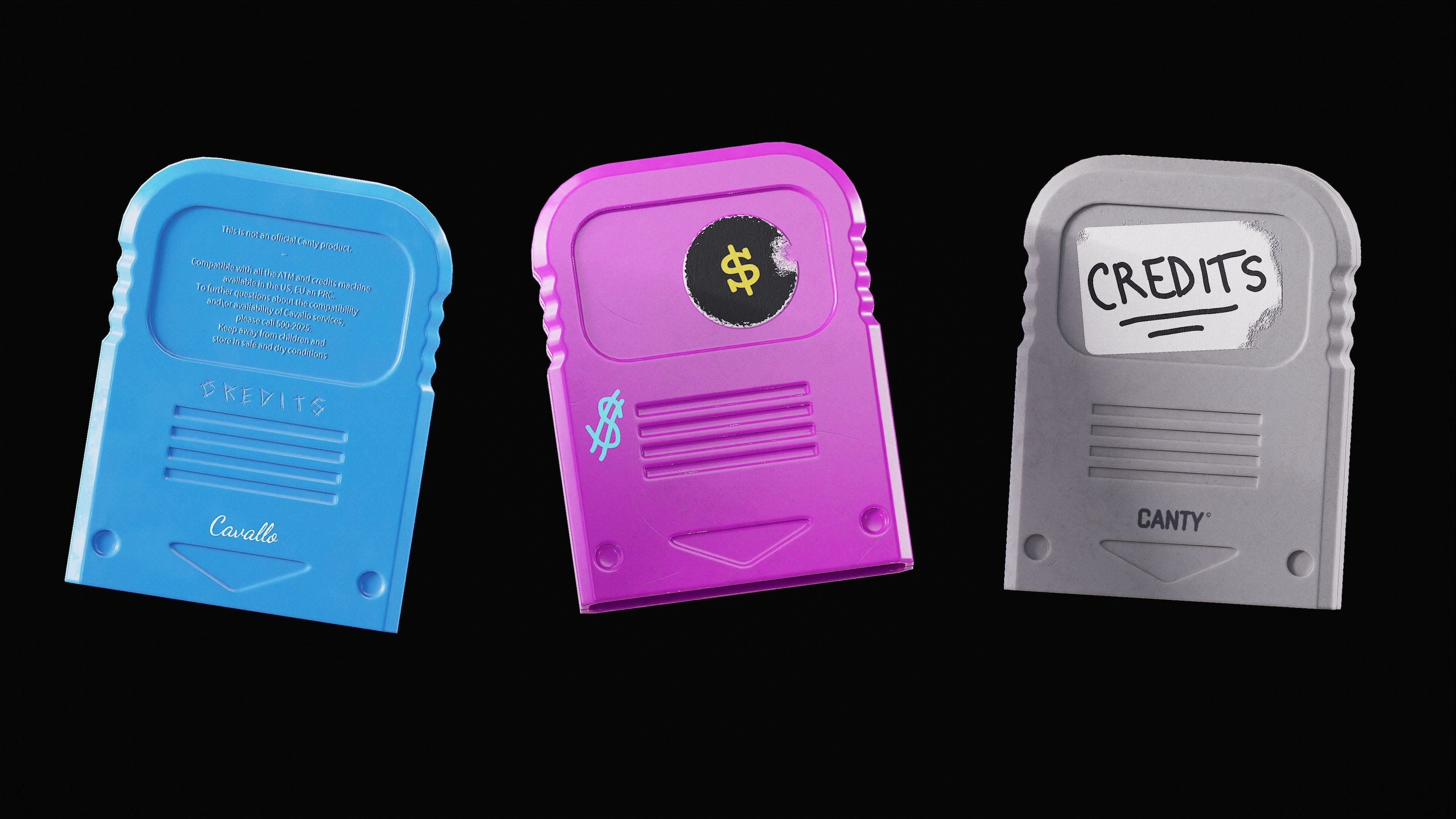 Game Ready Memory Cards - Rigged PBR Low-poly 3D model_1