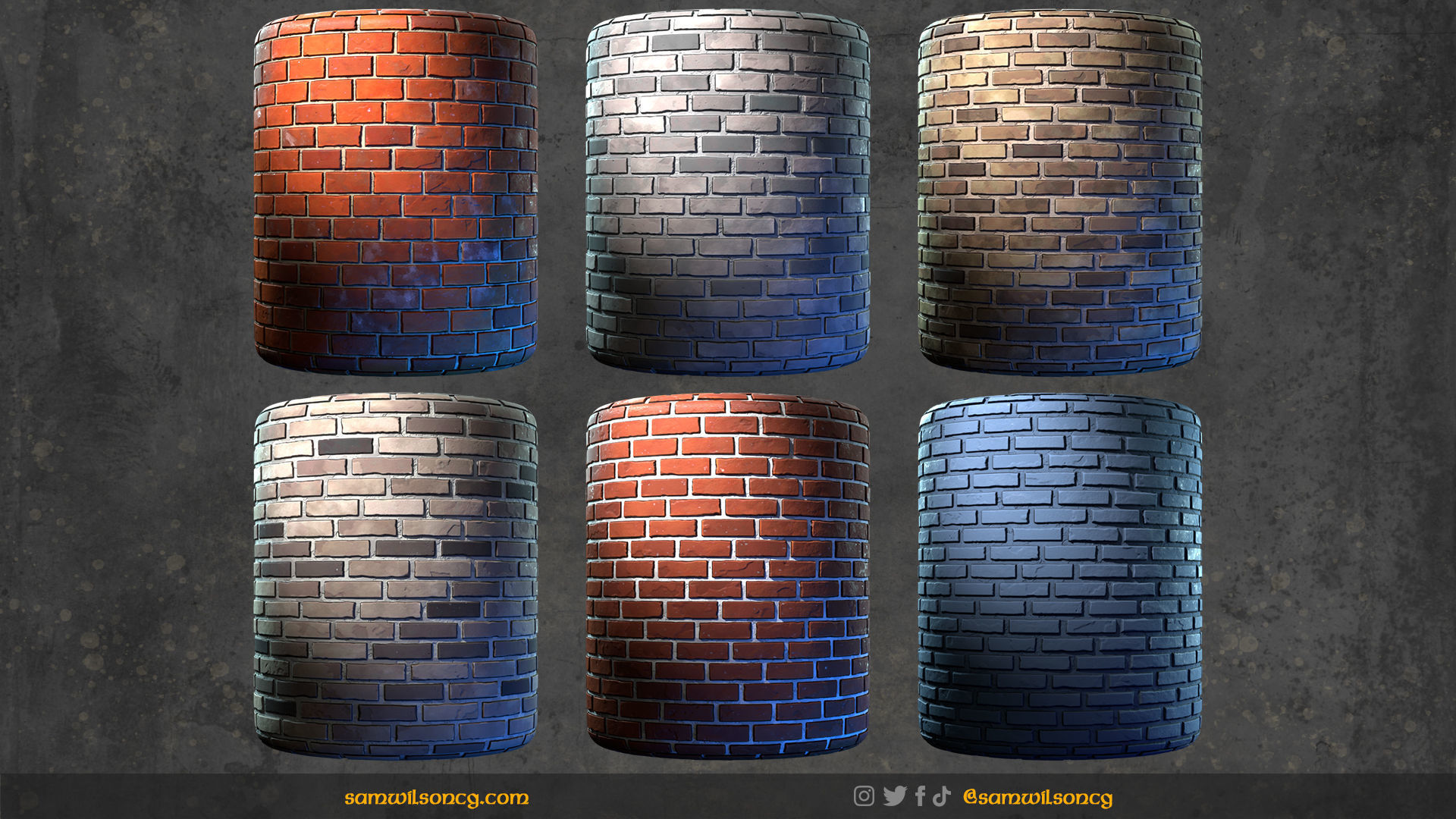Stylized Clay Bricks Generator - PBR Tile Material Texture_1