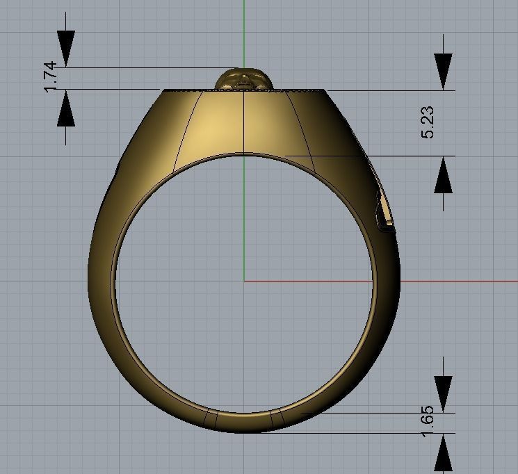 Masonic ring 3D print model_12