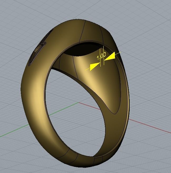 Masonic ring 3D print model_16