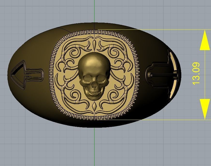 Masonic ring 3D print model_13