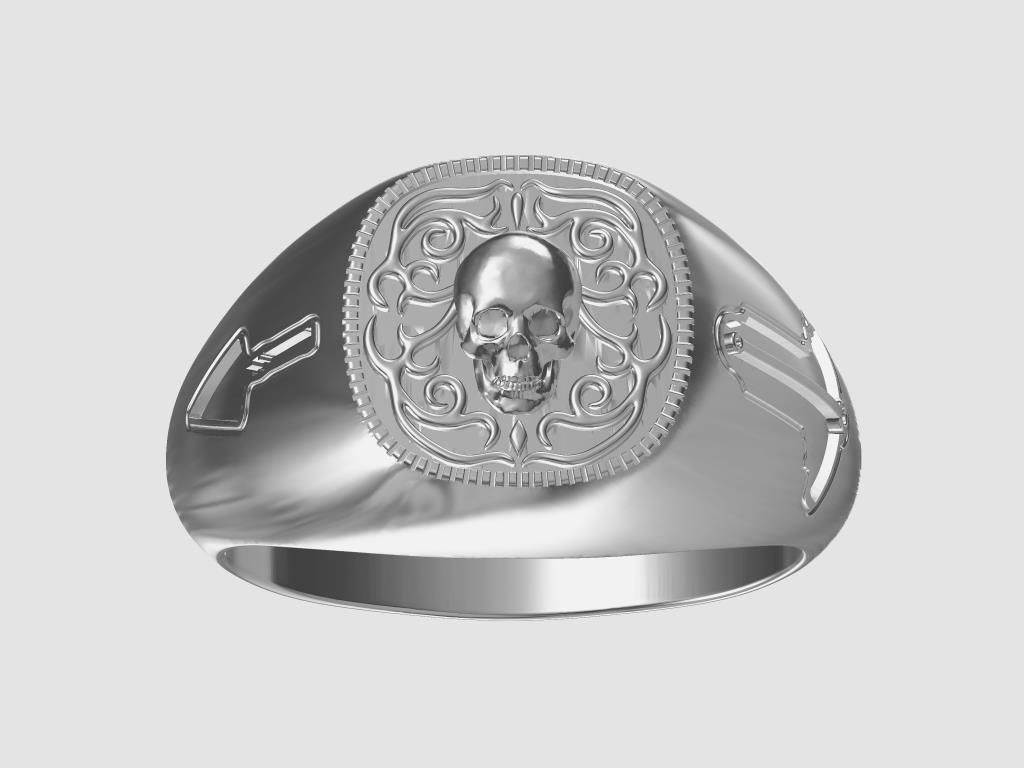 Masonic ring 3D print model_8