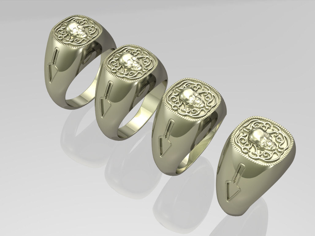 Masonic ring 3D print model_1