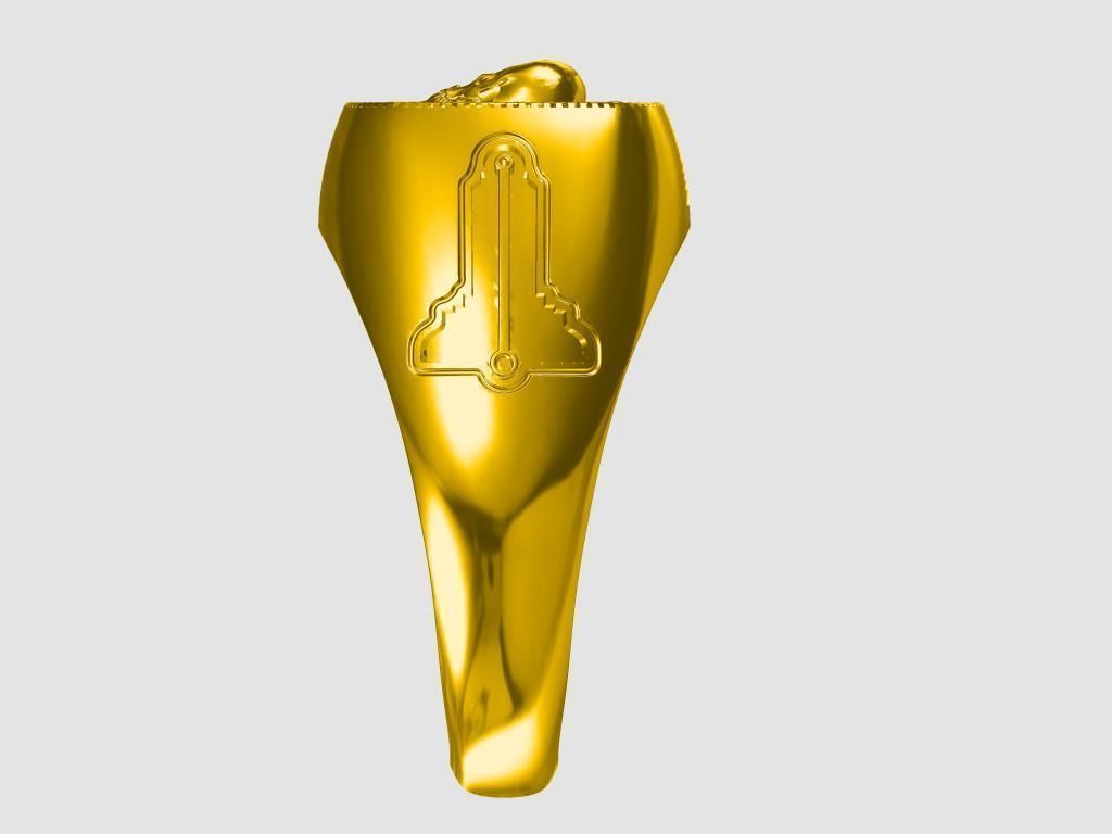 Masonic ring 3D print model_5