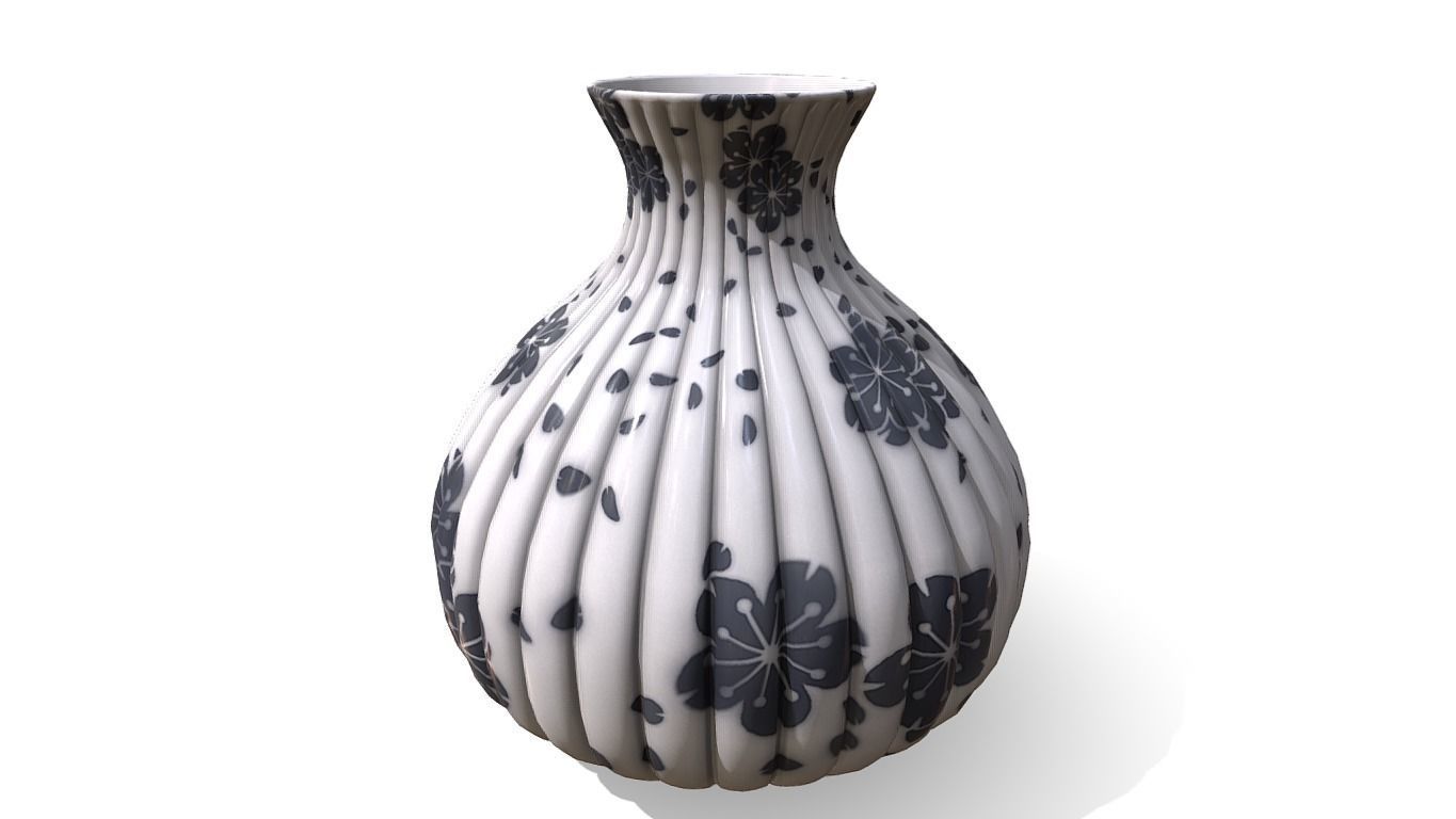 white vase 3D model_4