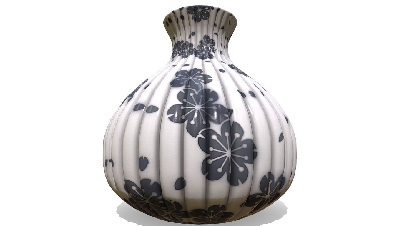 white vase 3D model_2